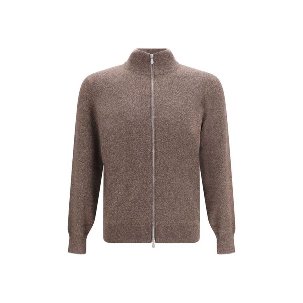 Brunello Cucinelli Brown Cashmere Men's Cardigan